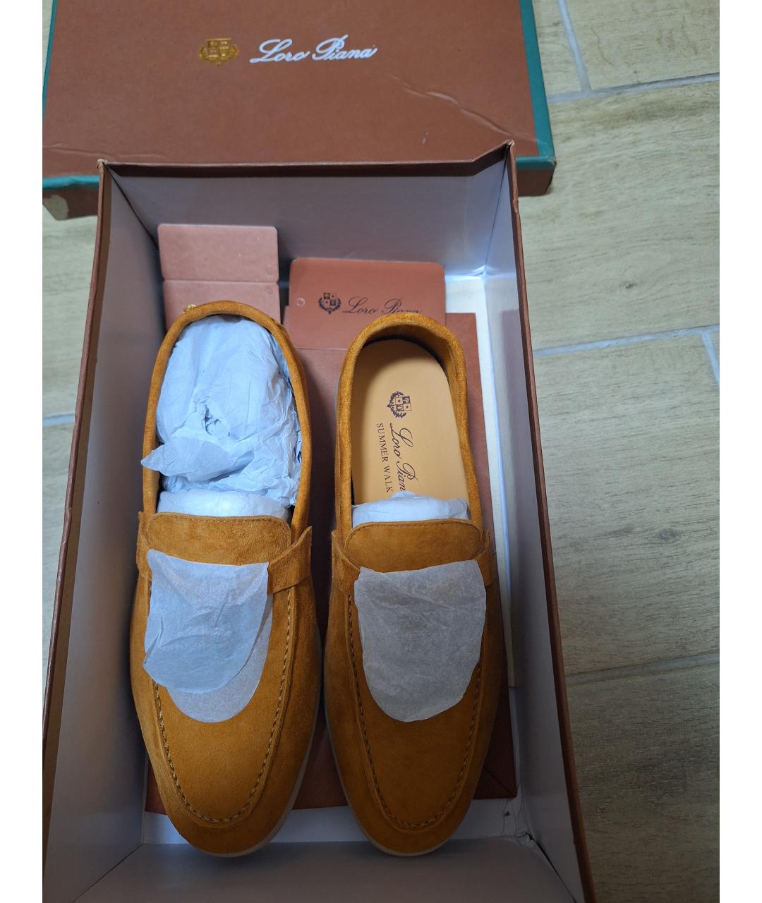 LORO PIANA Коричневые замшевые лоферы, фото 2