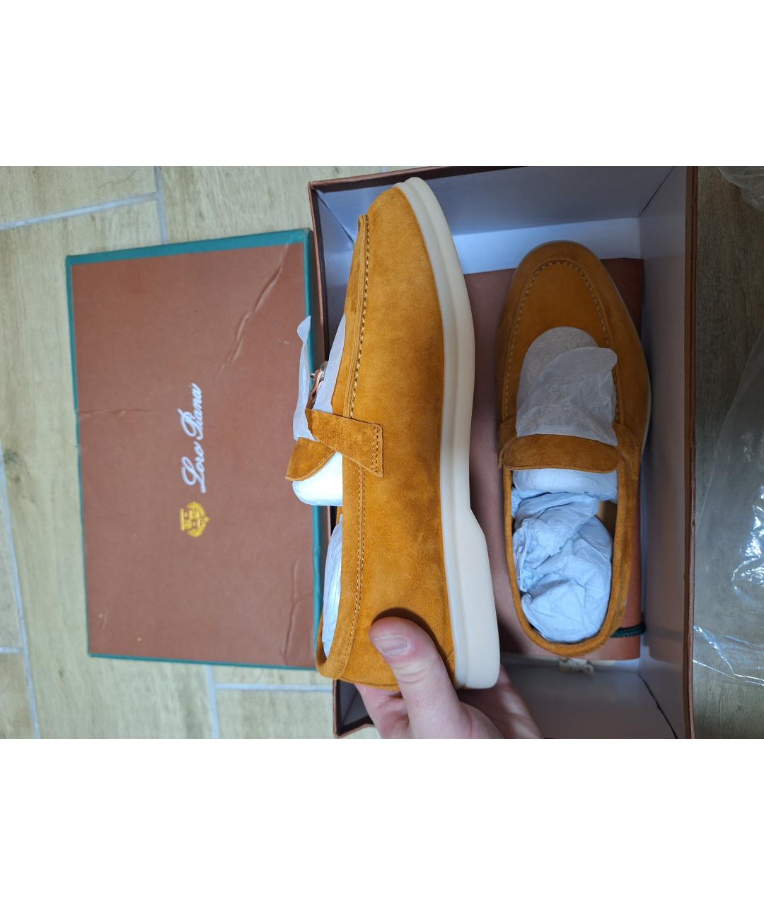 LORO PIANA Коричневые замшевые лоферы, фото 6