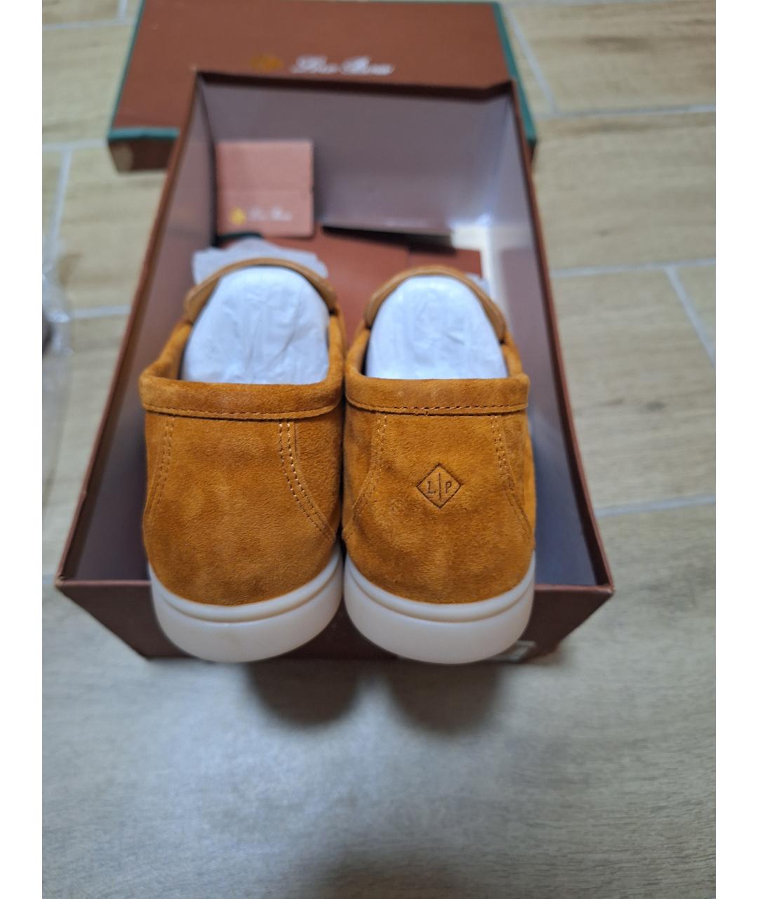 LORO PIANA Коричневые замшевые лоферы, фото 4