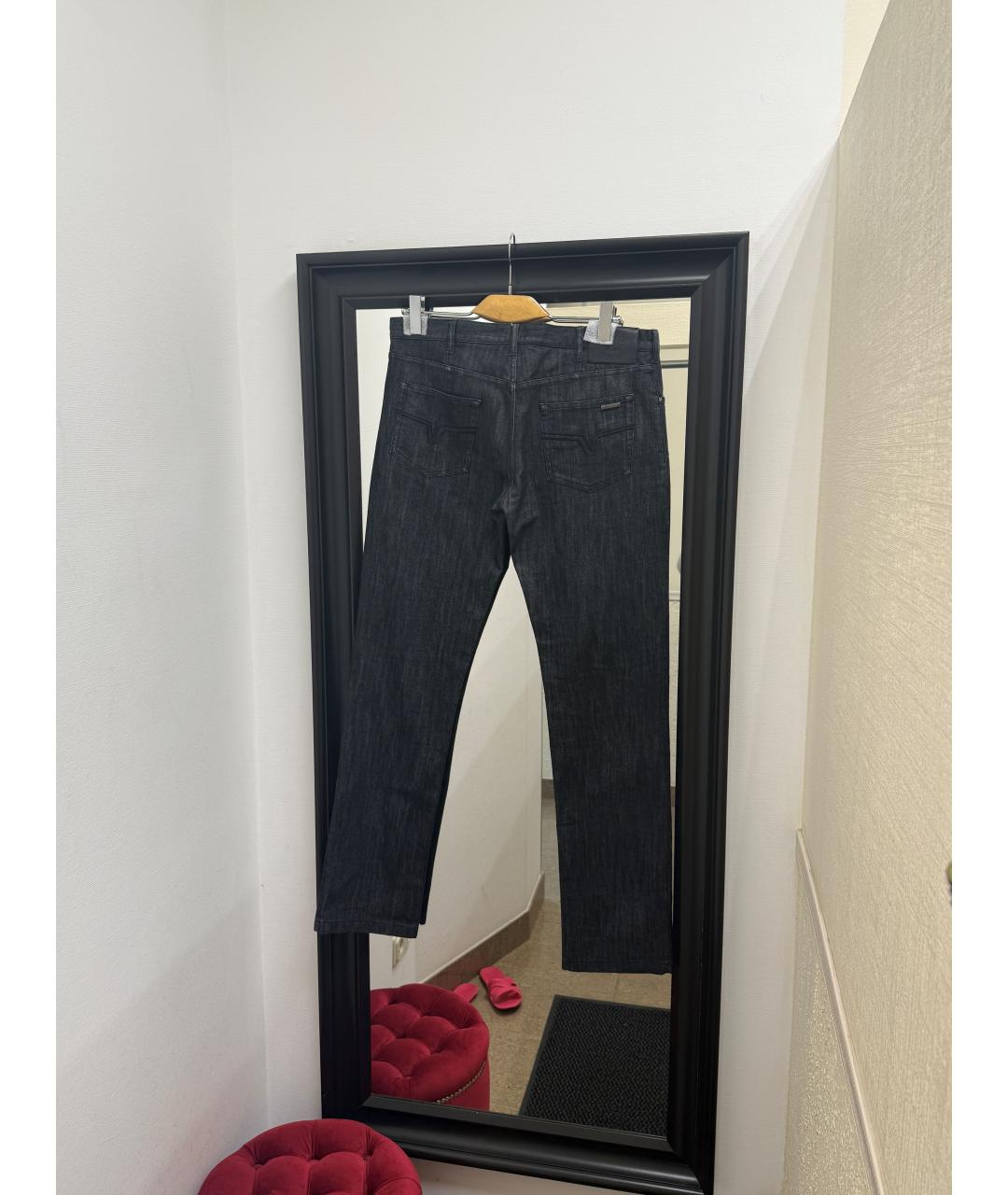 VERSACE Черные прямые джинсы, фото 2