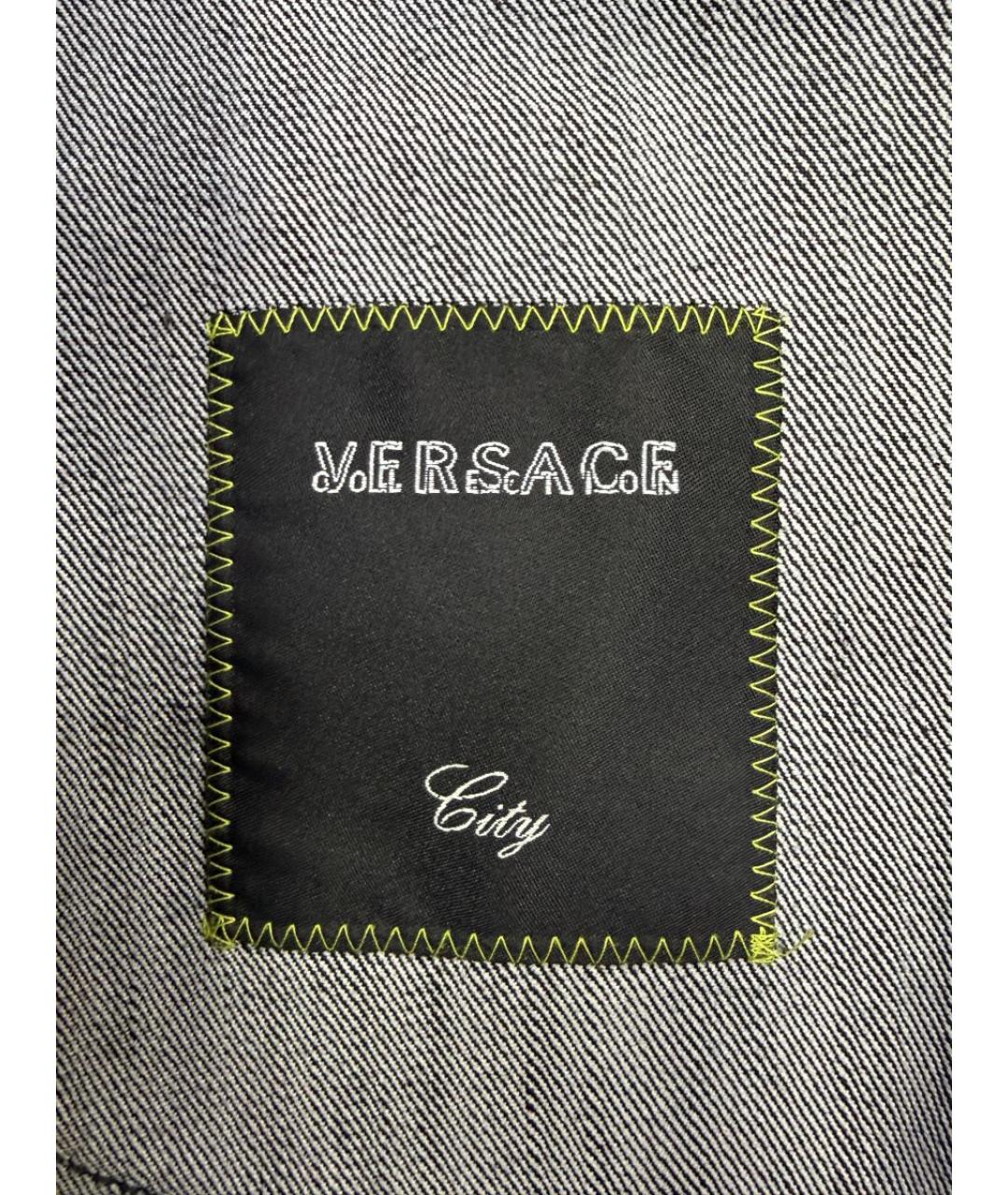 VERSACE Черные прямые джинсы, фото 5