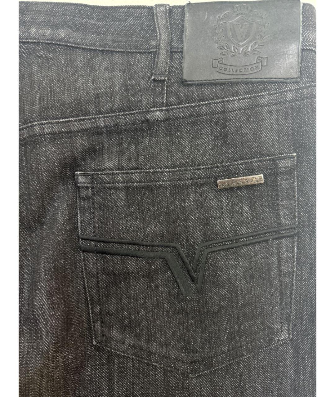 VERSACE Черные прямые джинсы, фото 3