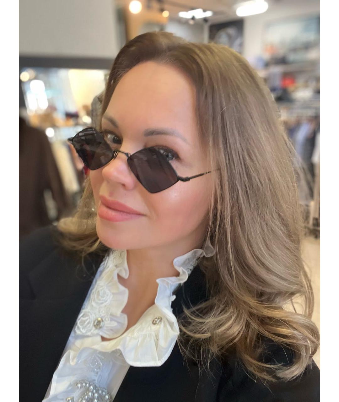 SAINT LAURENT Черные металлические солнцезащитные очки, фото 7