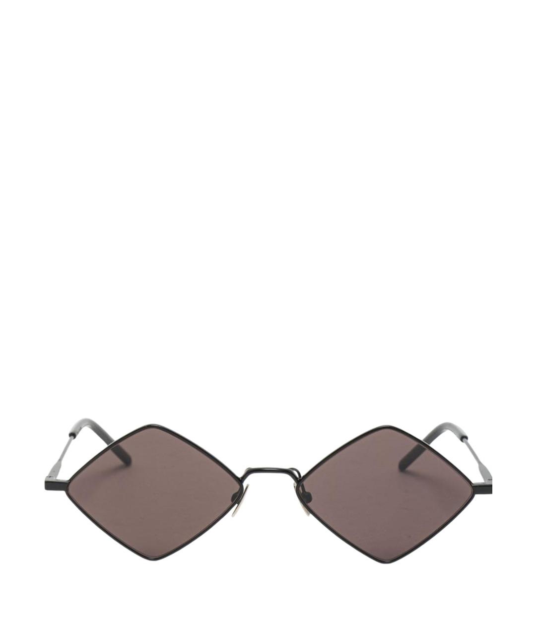 SAINT LAURENT Черные металлические солнцезащитные очки, фото 1