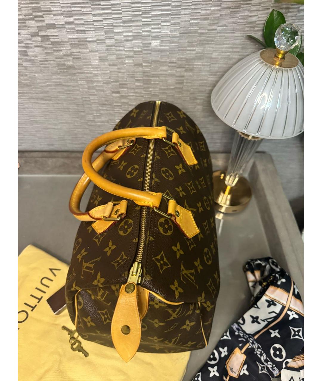 LOUIS VUITTON Коричневая сумка с короткими ручками, фото 3