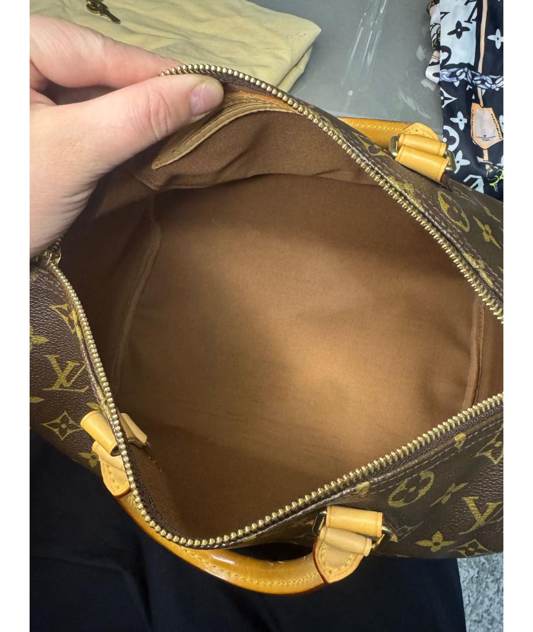 LOUIS VUITTON Коричневая сумка с короткими ручками, фото 4