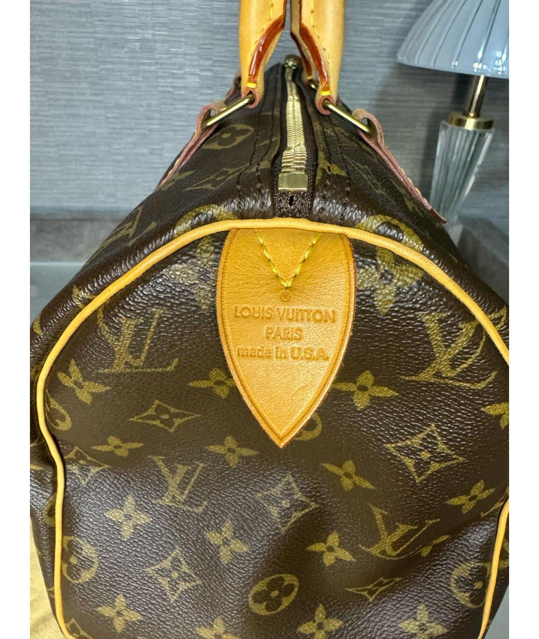 LOUIS VUITTON Коричневая сумка с короткими ручками, фото 7