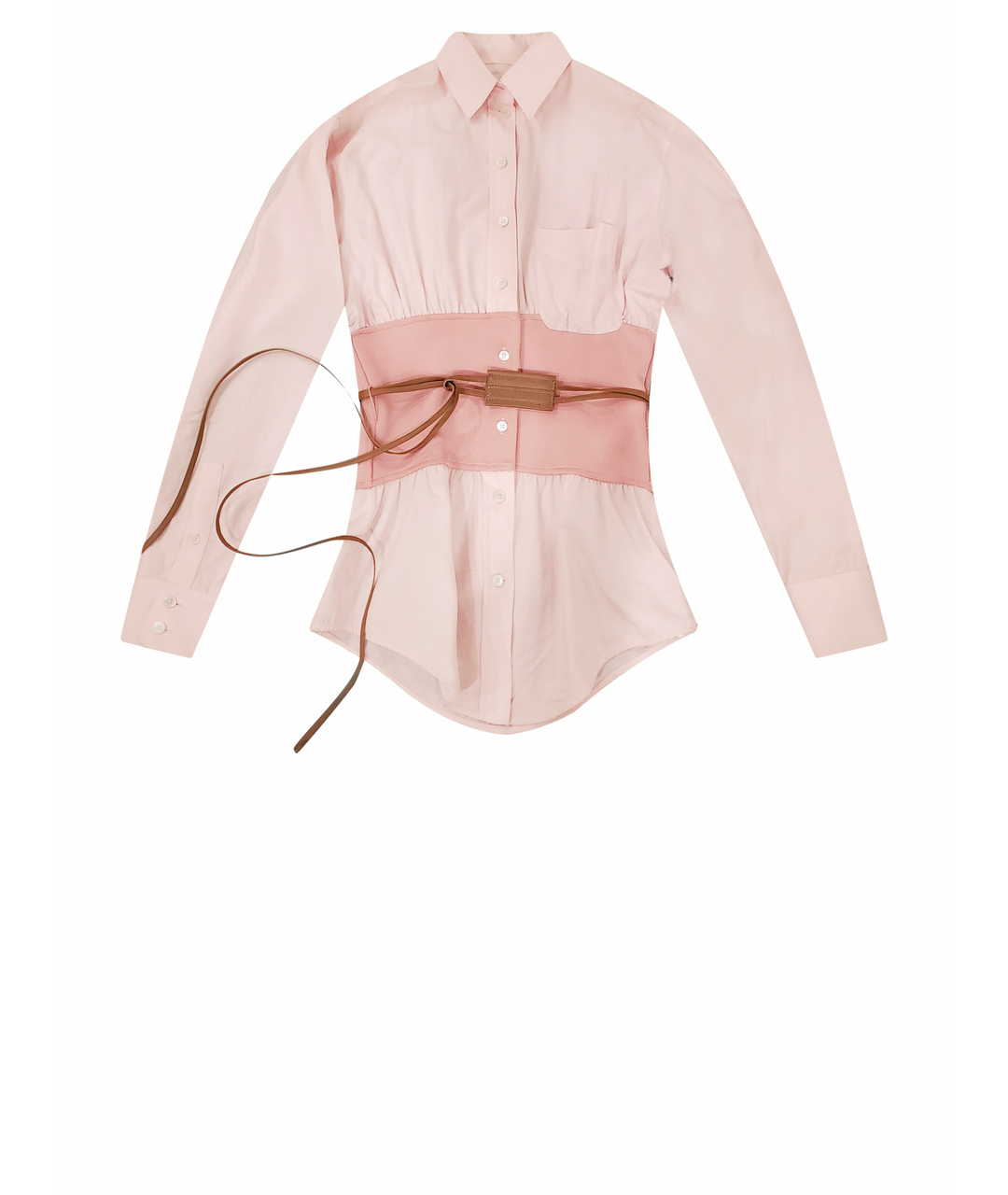 VICTORIA BECKHAM Розовая хлопковая рубашка, фото 1