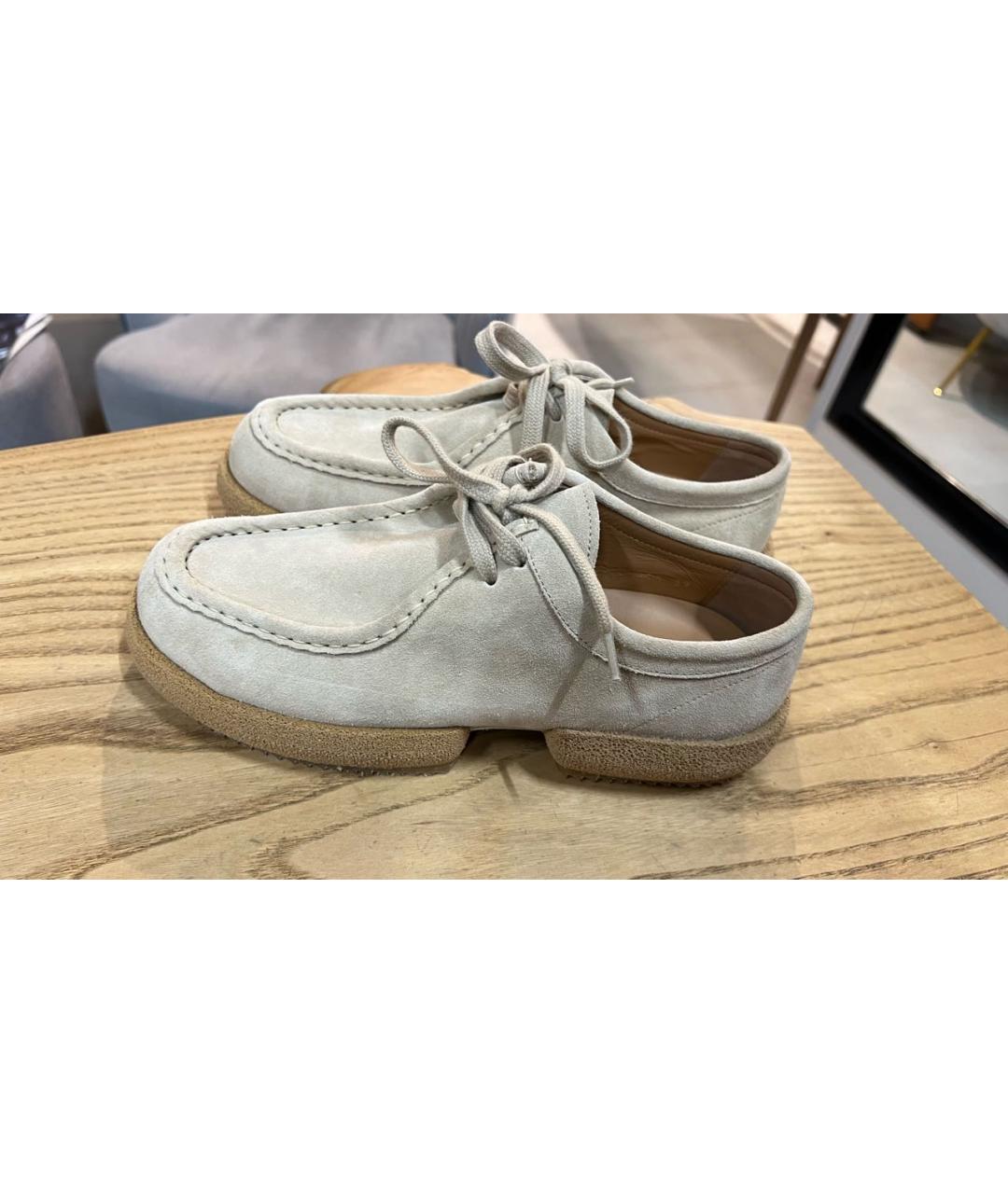 DRIES VAN NOTEN Бежевые замшевые ботинки, фото 6