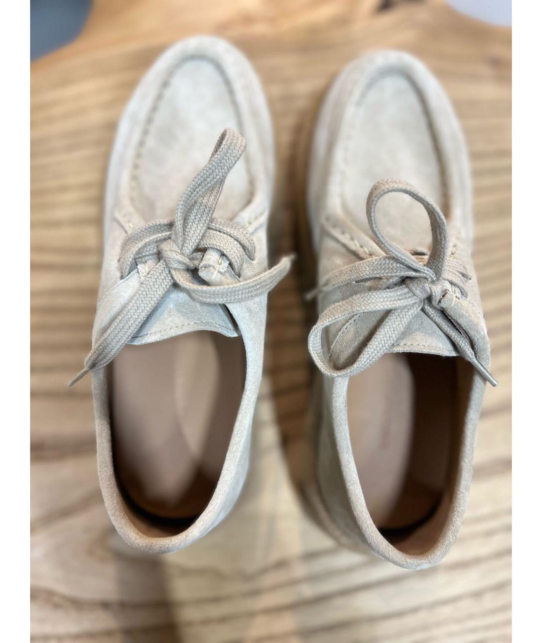 DRIES VAN NOTEN Бежевые замшевые ботинки, фото 4