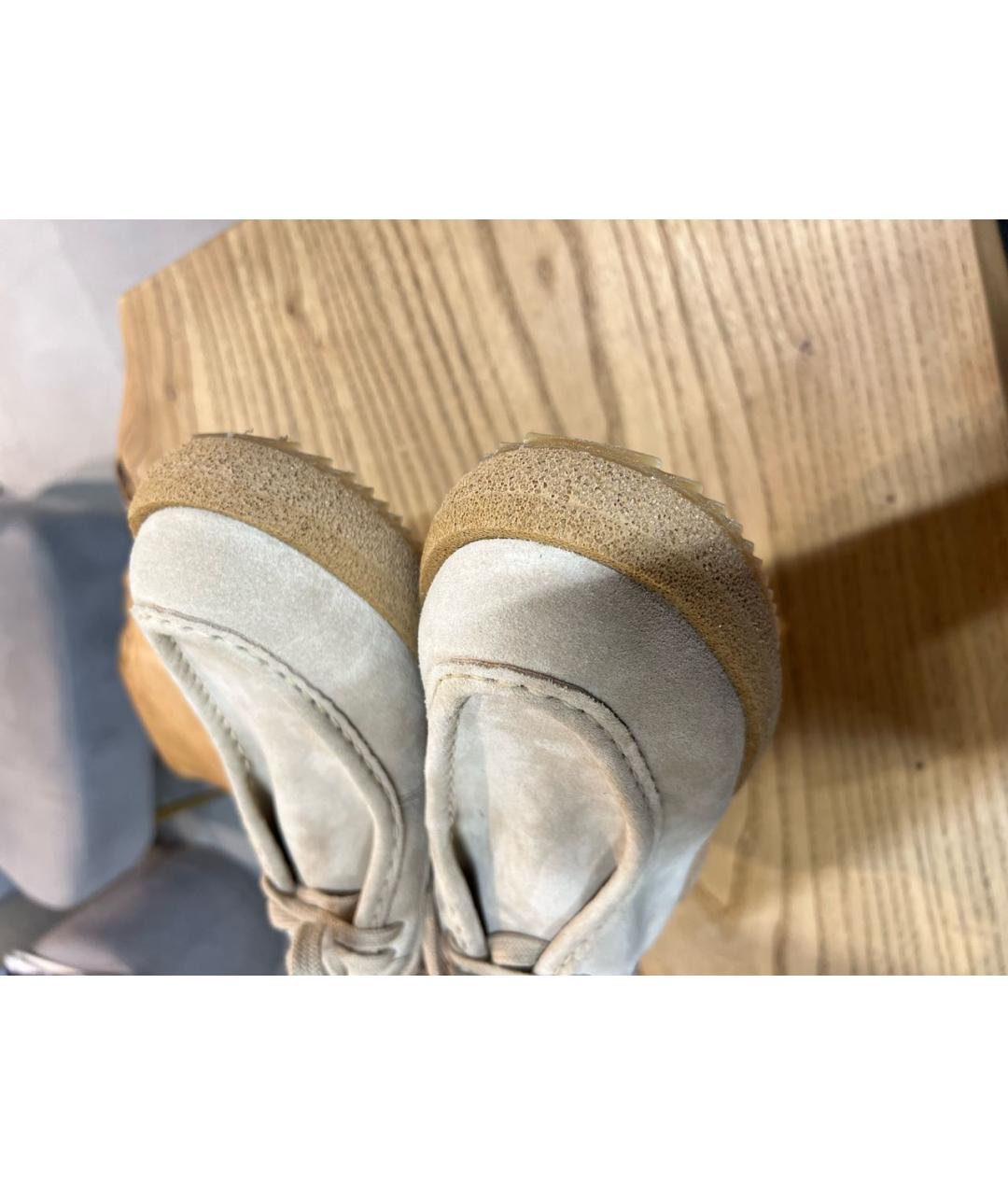 DRIES VAN NOTEN Бежевые замшевые ботинки, фото 7