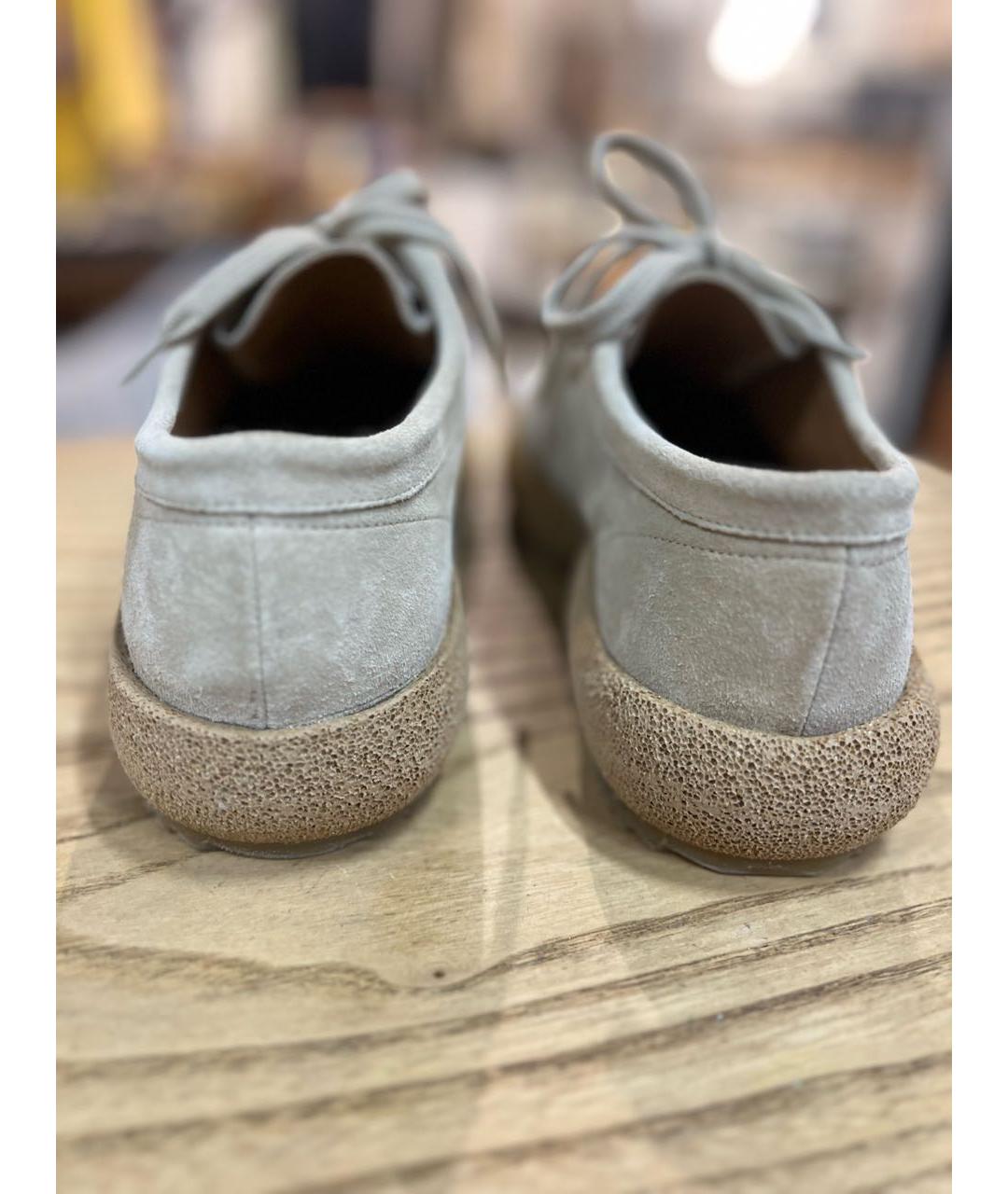 DRIES VAN NOTEN Бежевые замшевые ботинки, фото 5