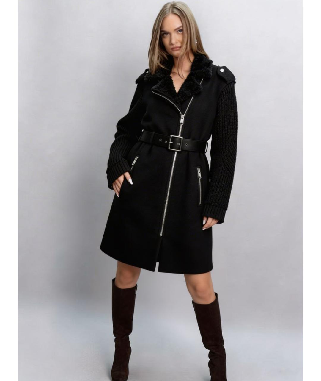 DIESEL Черное шерстяное пальто, фото 8