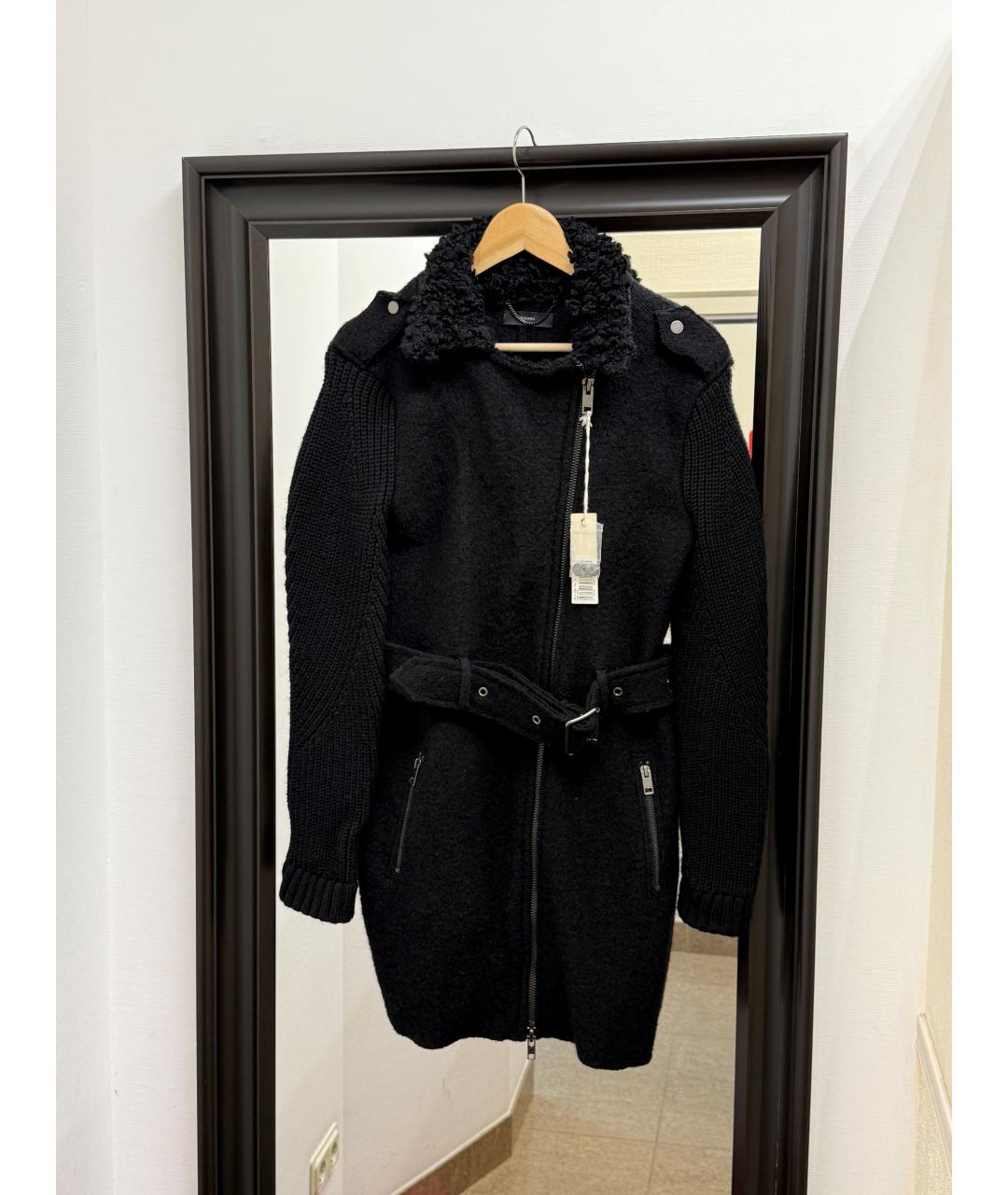 DIESEL Черное шерстяное пальто, фото 9