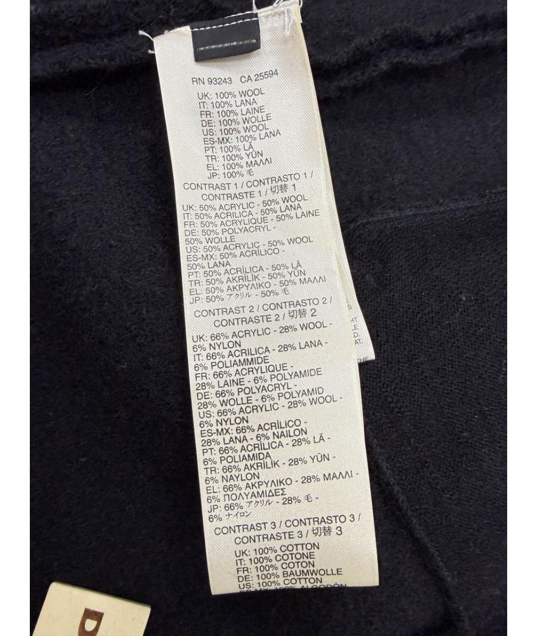 DIESEL Черное шерстяное пальто, фото 6