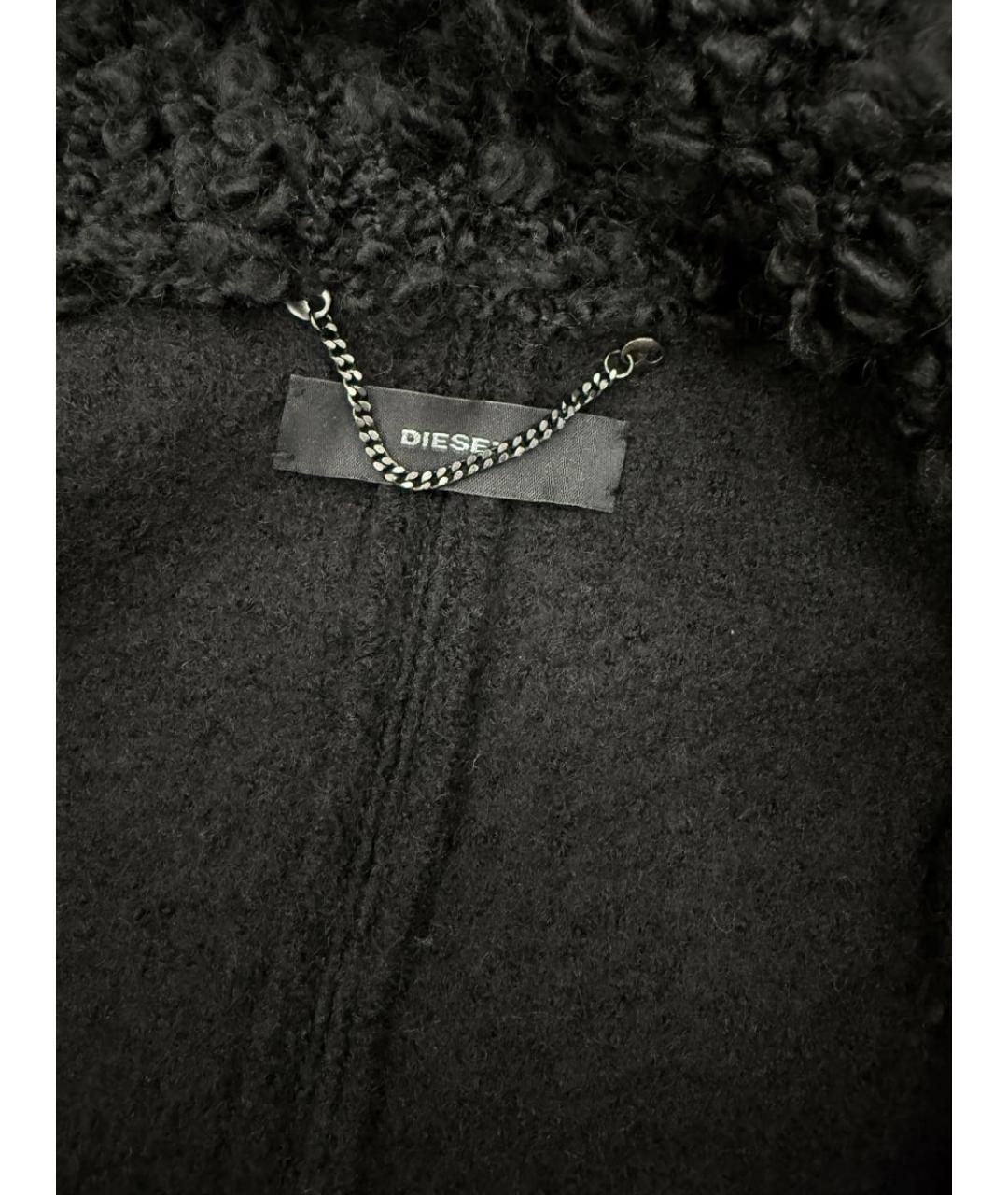 DIESEL Черное шерстяное пальто, фото 4