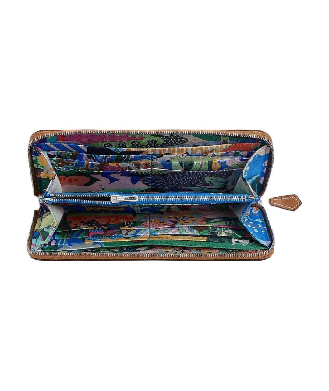 HERMES Коричневый кожаный кошелек, фото 2