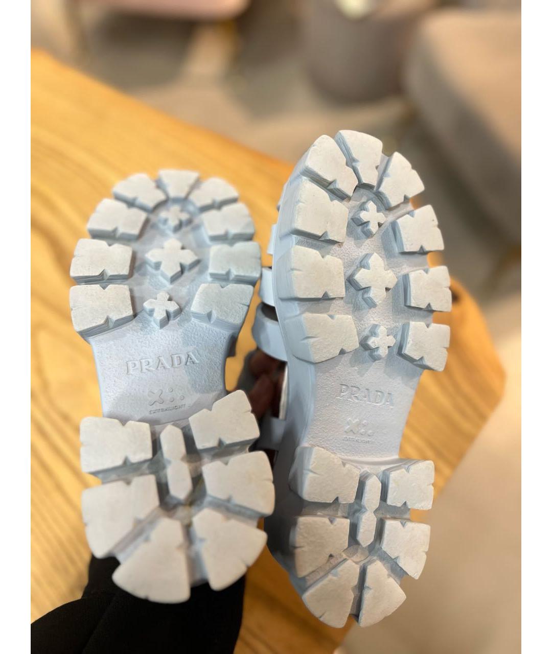 PRADA Голубые резиновые сандалии, фото 7