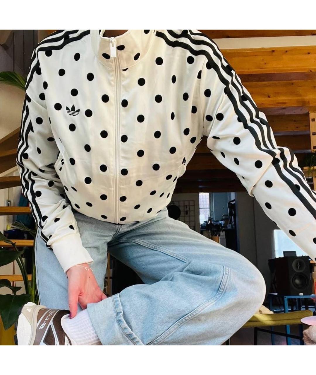 ADIDAS Белая спортивная куртка, фото 3