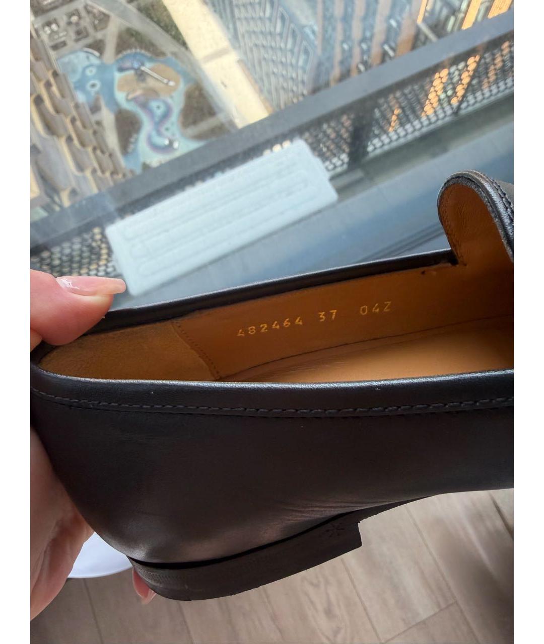 GUCCI Черные кожаные лоферы, фото 5