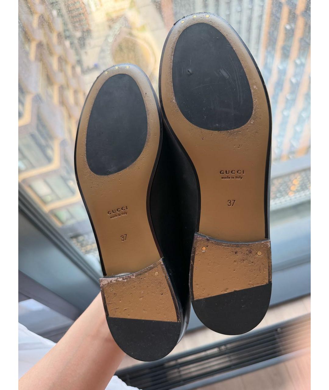 GUCCI Черные кожаные лоферы, фото 7