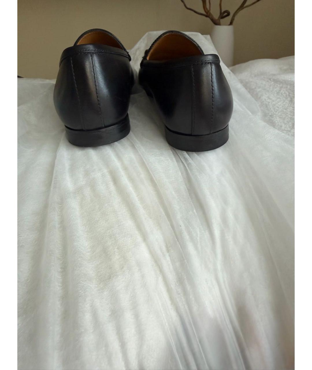 GUCCI Черные кожаные лоферы, фото 4