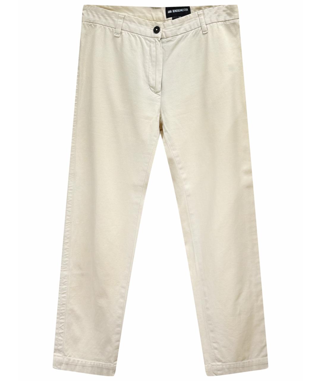 ANN DEMEULEMEESTER Бежевые прямые брюки, фото 1