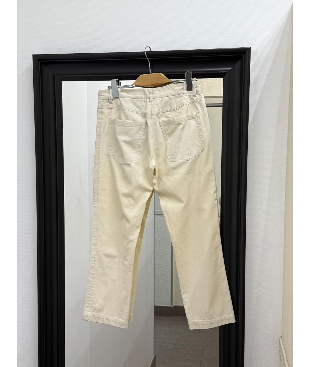 ANN DEMEULEMEESTER Бежевые прямые брюки, фото 2