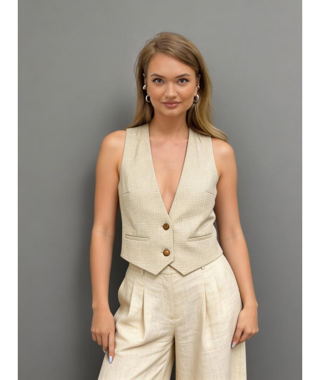 BALENCIAGA Бежевый жилет, фото 8