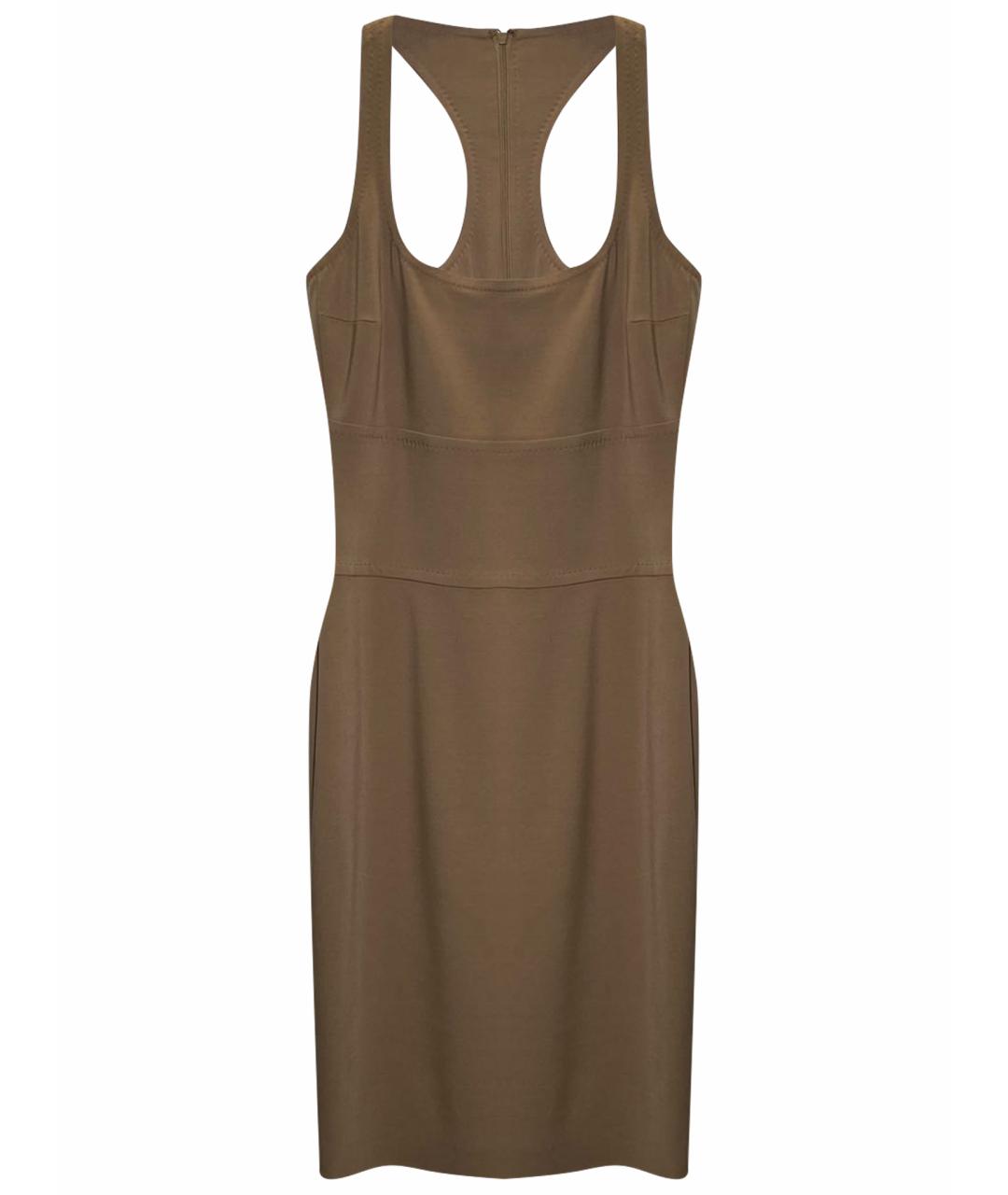 DSQUARED2 Бежевое шерстяное повседневное платье, фото 1