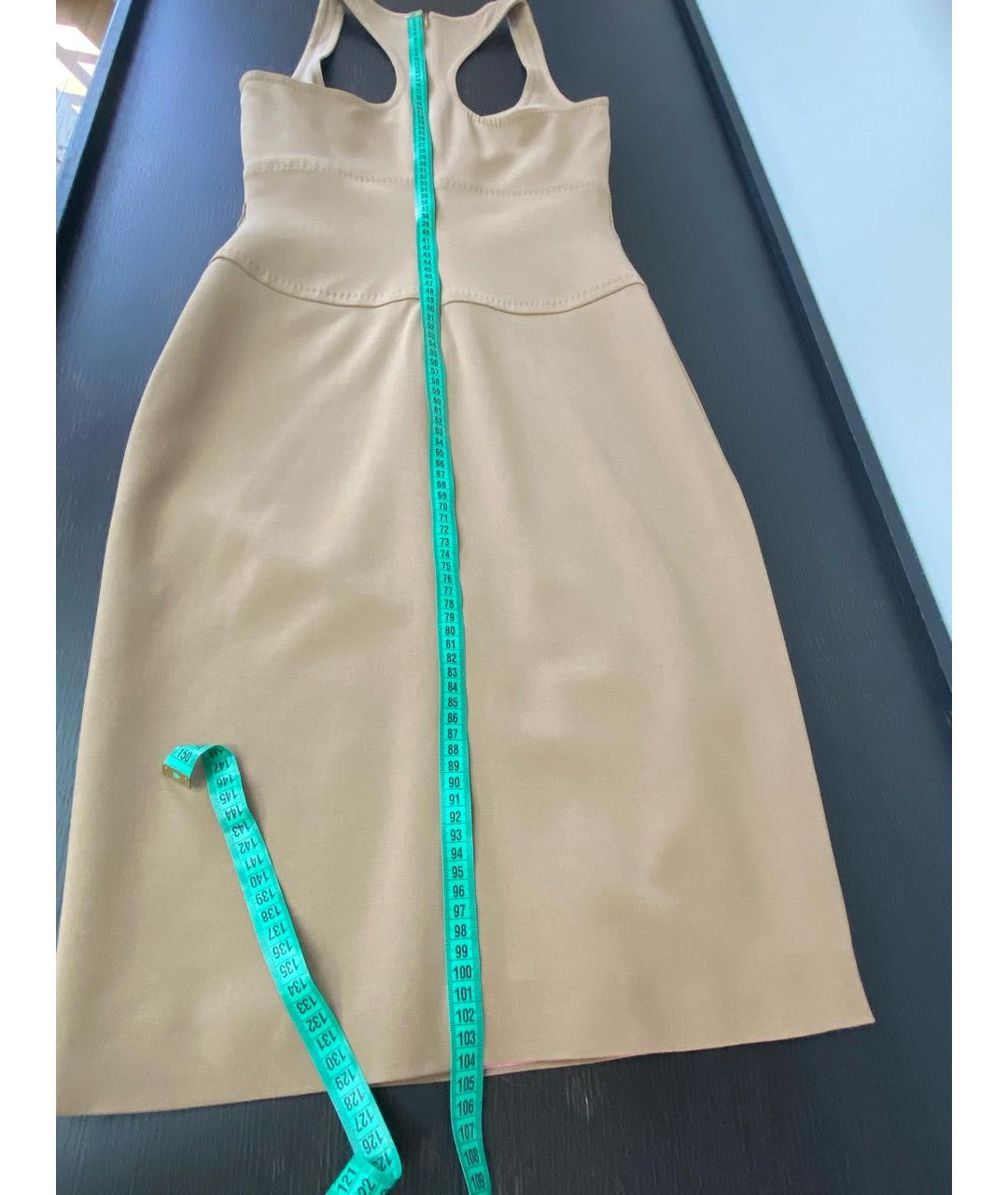 DSQUARED2 Бежевое шерстяное повседневное платье, фото 6
