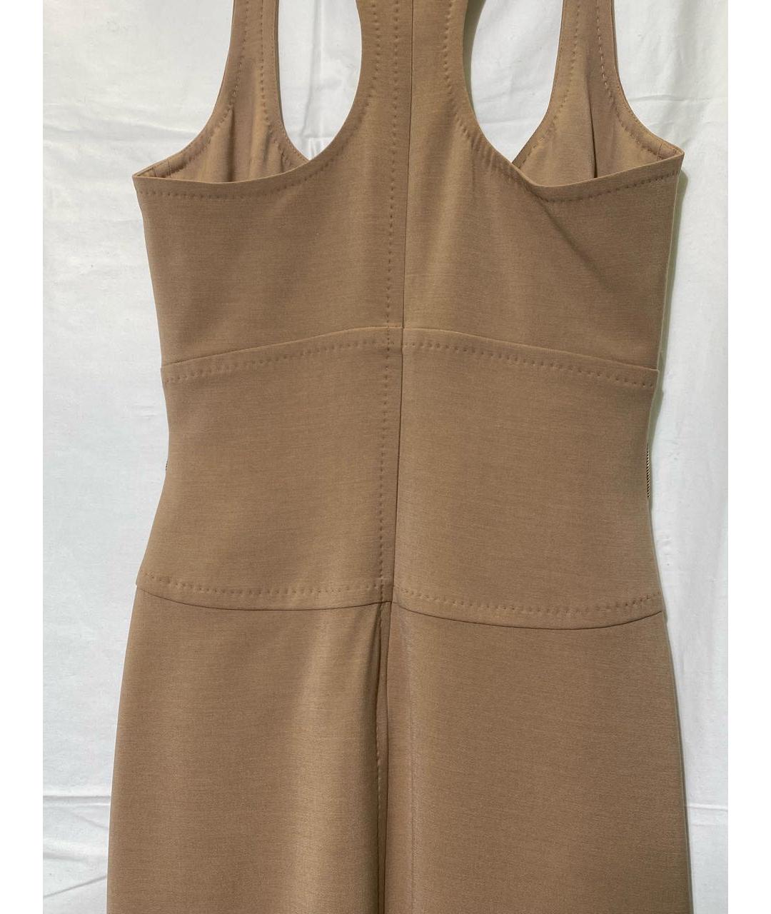 DSQUARED2 Бежевое шерстяное повседневное платье, фото 5