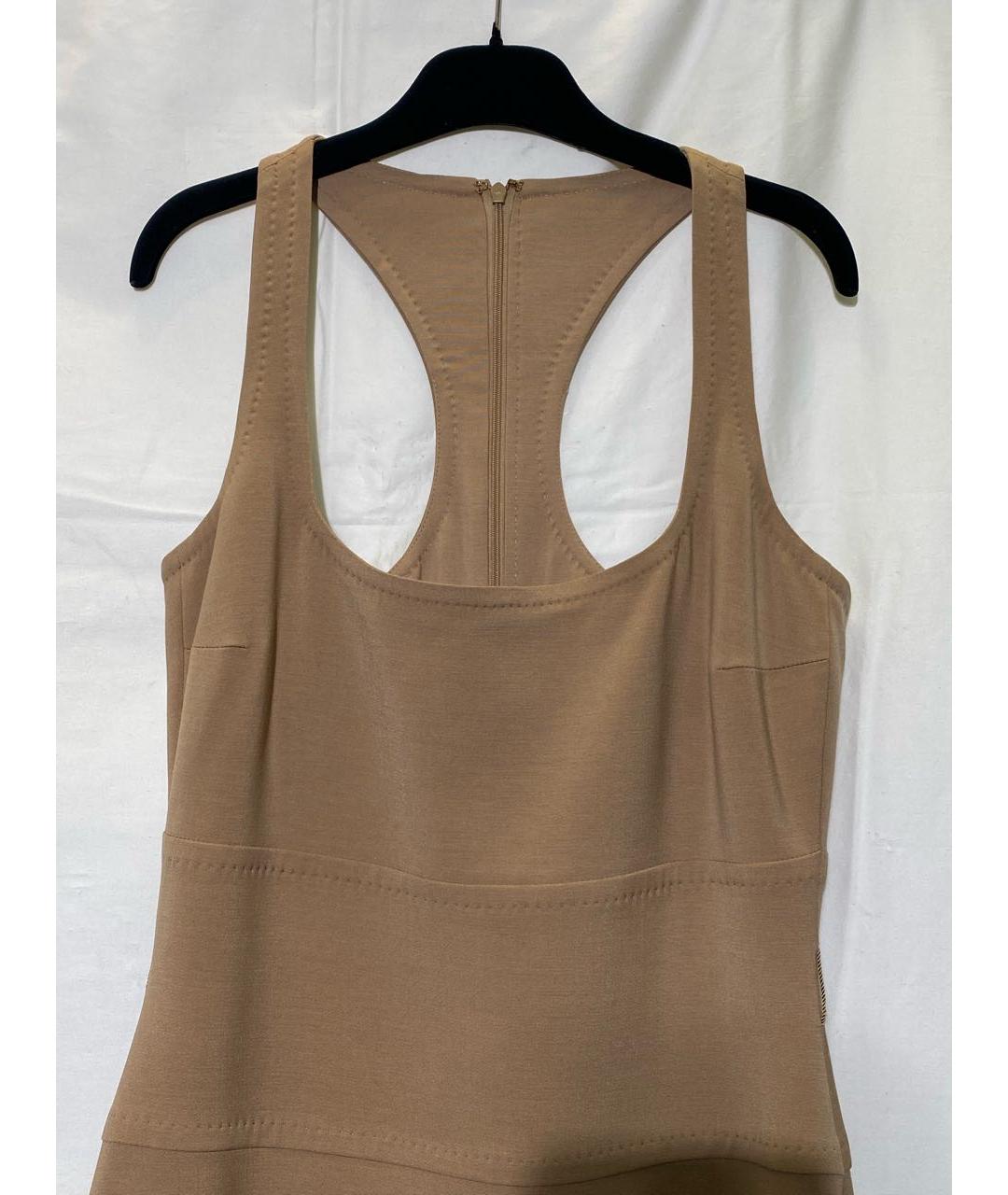 DSQUARED2 Бежевое шерстяное повседневное платье, фото 4