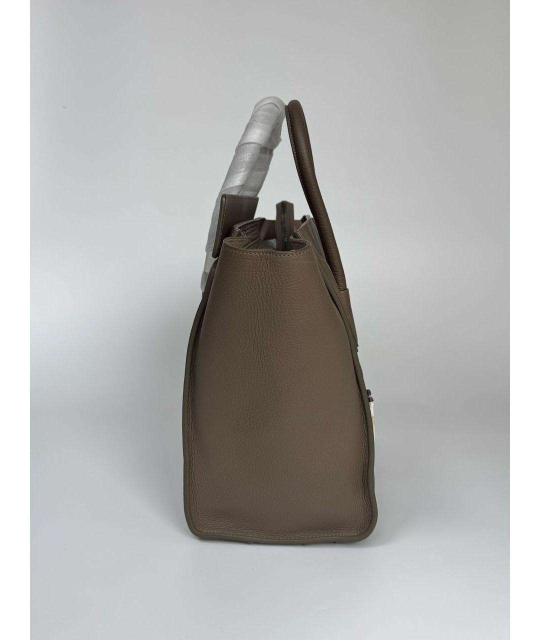 CELINE Бежевая кожаная сумка тоут, фото 7