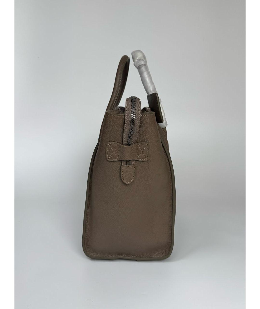 CELINE Бежевая кожаная сумка тоут, фото 8