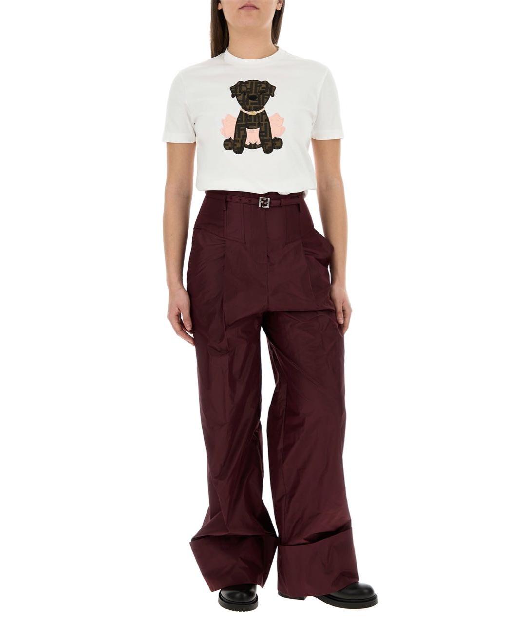 FENDI Белая хлопковая футболка, фото 7