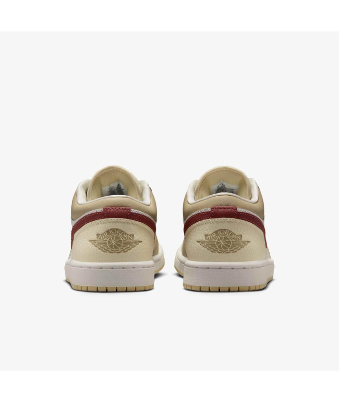 JORDAN Бежевые кожаные кроссовки, фото 4