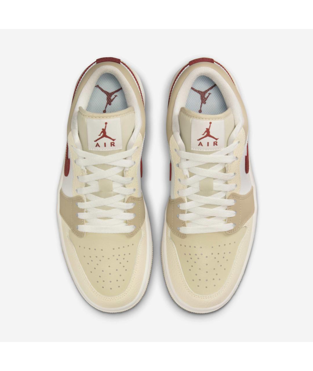 JORDAN Бежевые кожаные кроссовки, фото 3