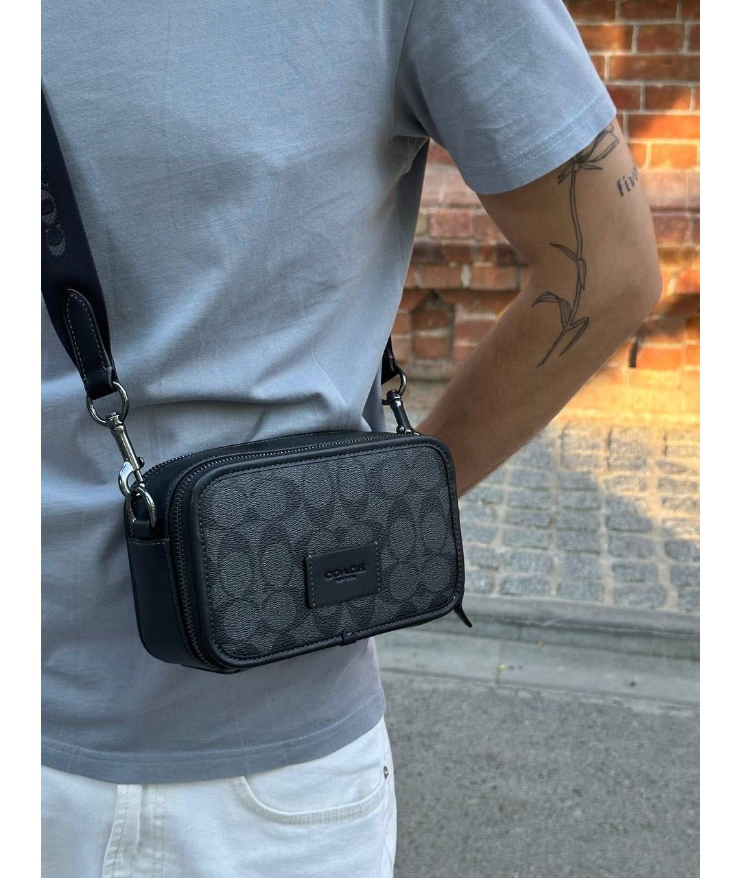 COACH Черная сумка на плечо, фото 6