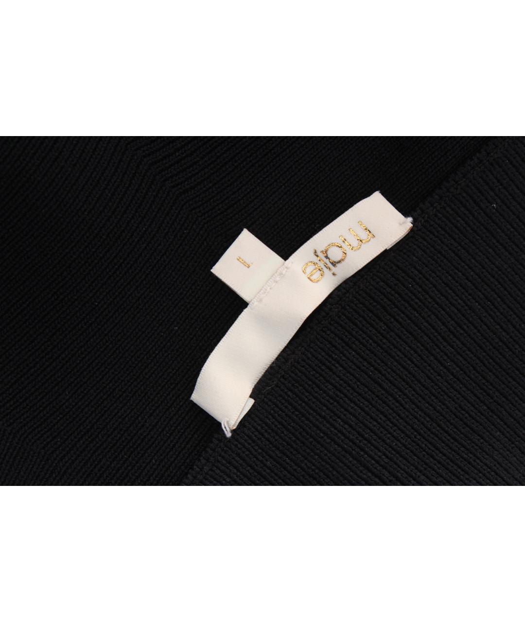 MAJE Черная вискозная юбка миди, фото 6