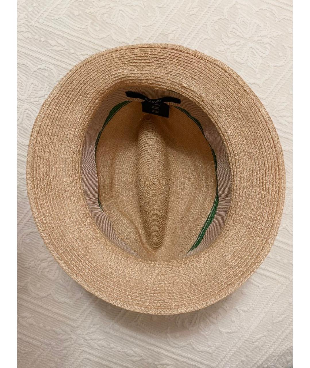 GUCCI Бежевая соломенная шляпа, фото 5