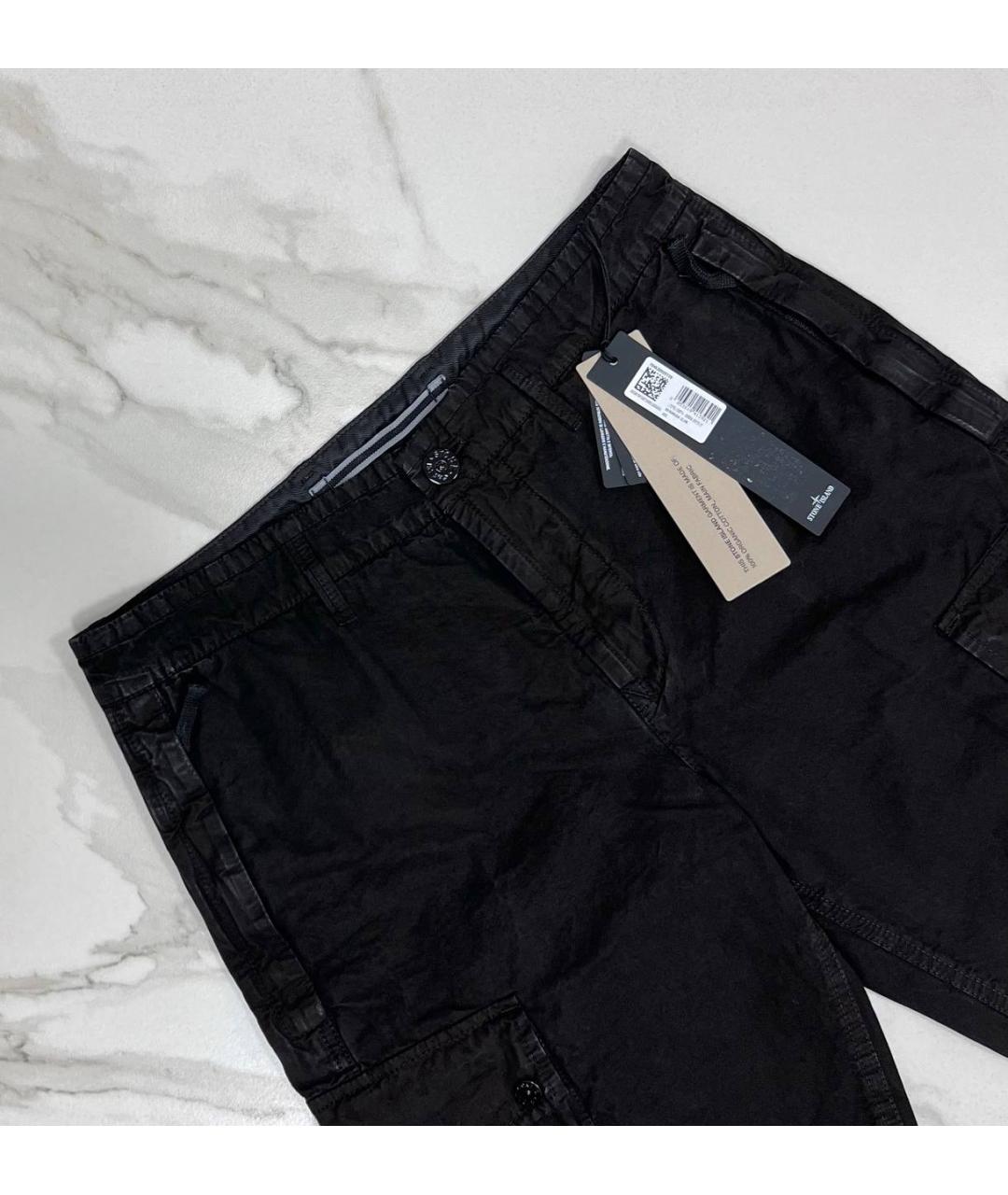 STONE ISLAND Черные шорты, фото 2