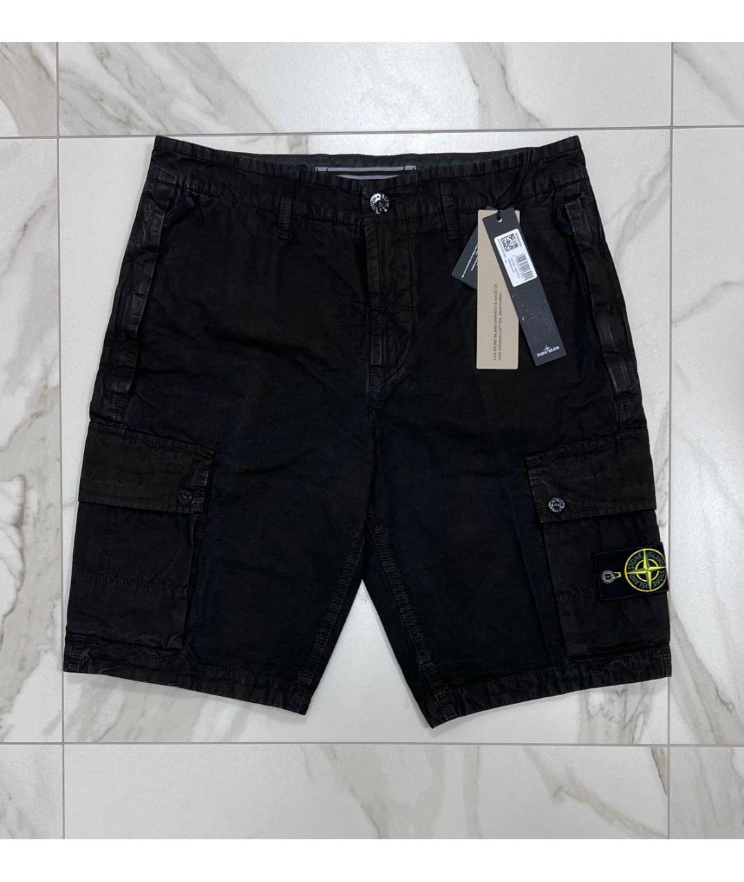 STONE ISLAND Черные шорты, фото 9