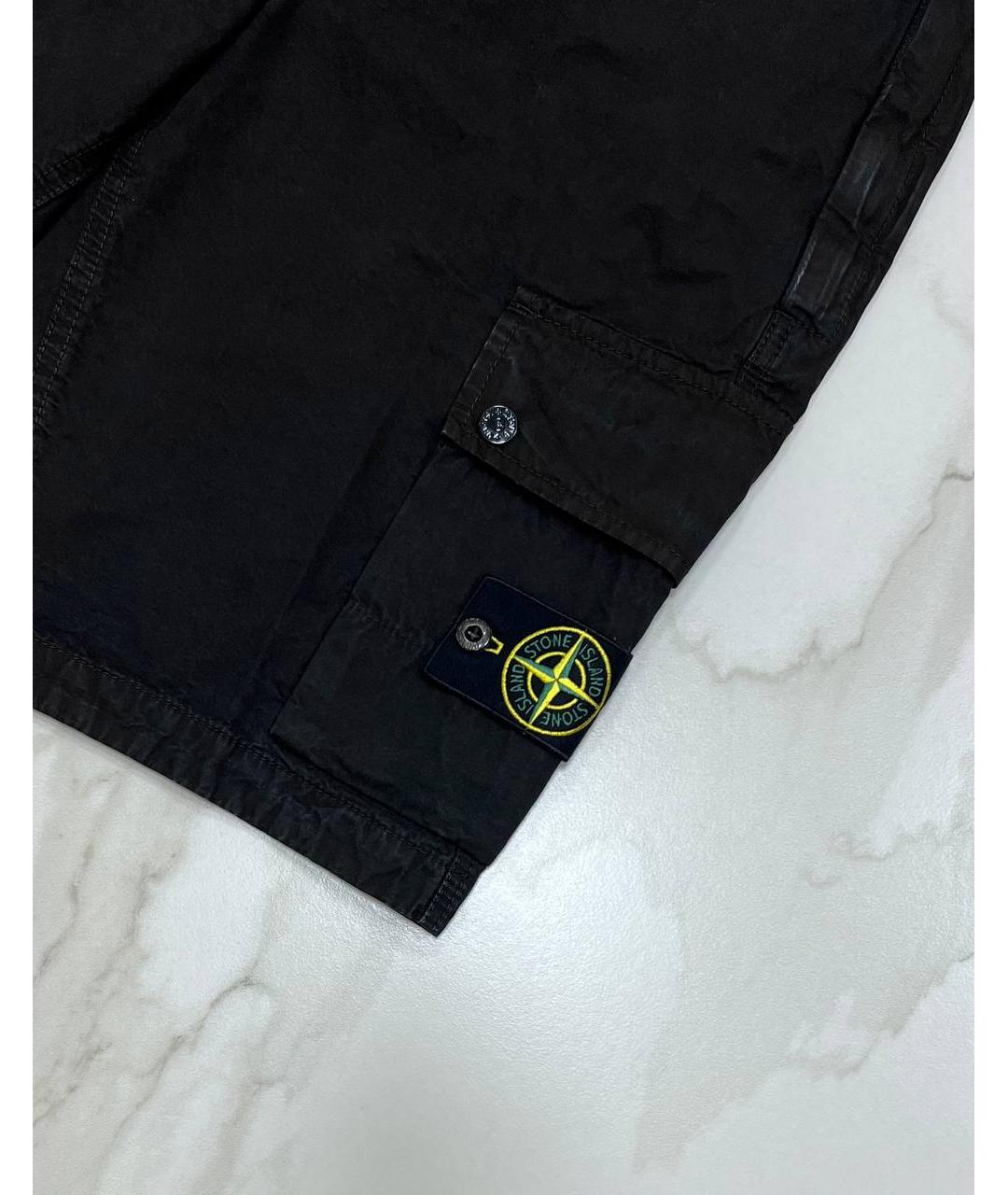STONE ISLAND Черные шорты, фото 3