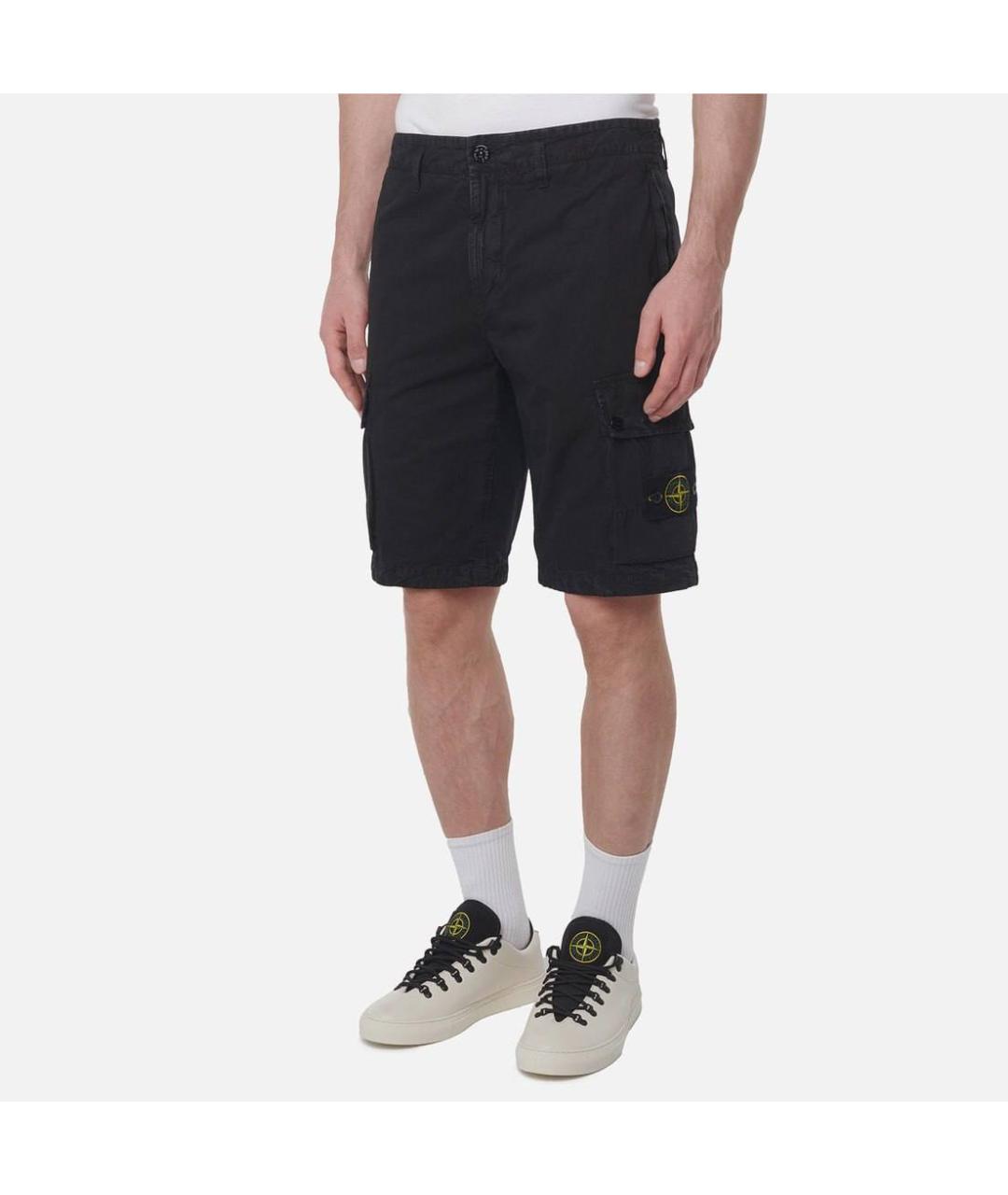 STONE ISLAND Черные шорты, фото 7
