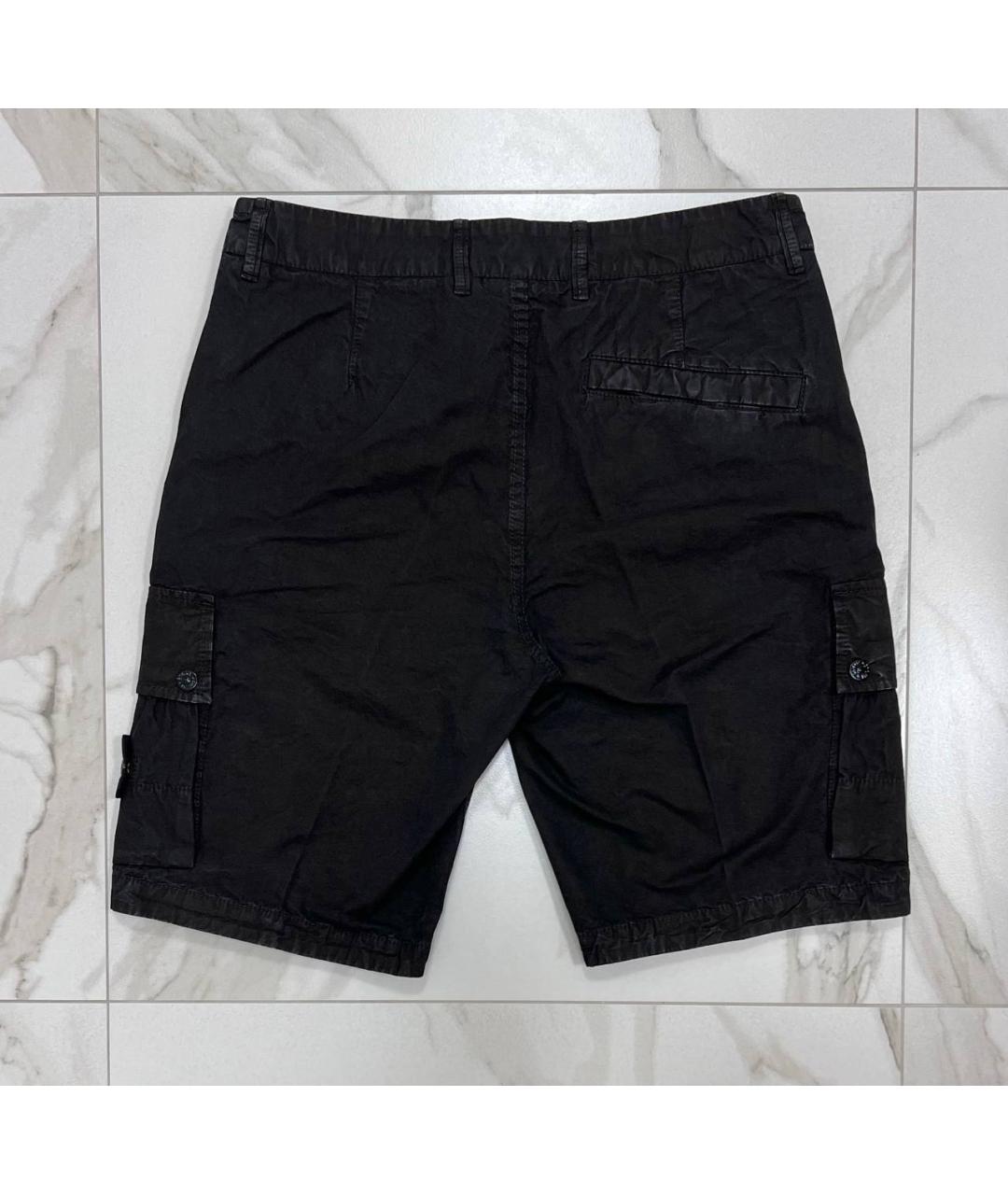 STONE ISLAND Черные шорты, фото 5