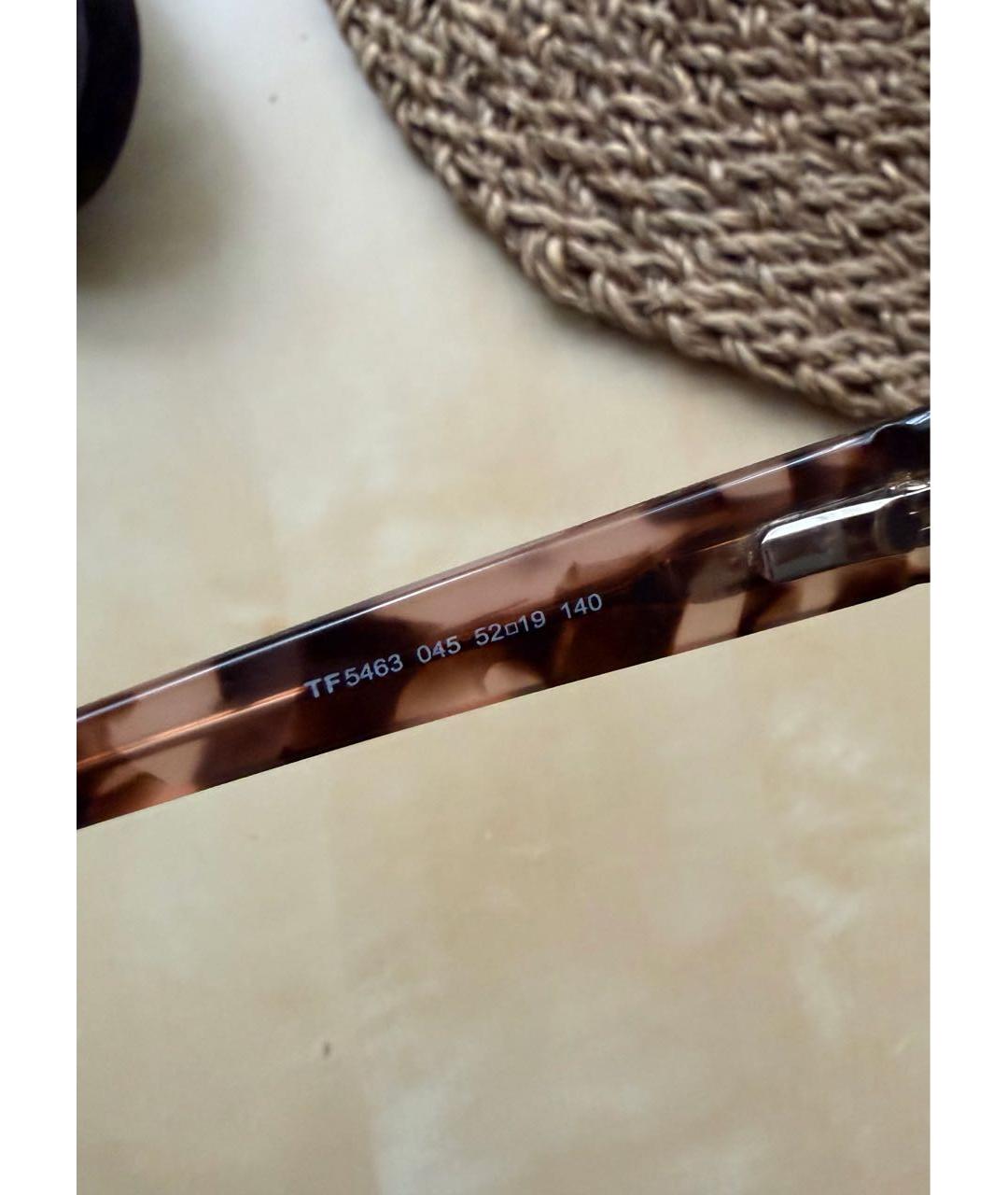 TOM FORD Бежевые пластиковые солнцезащитные очки, фото 6