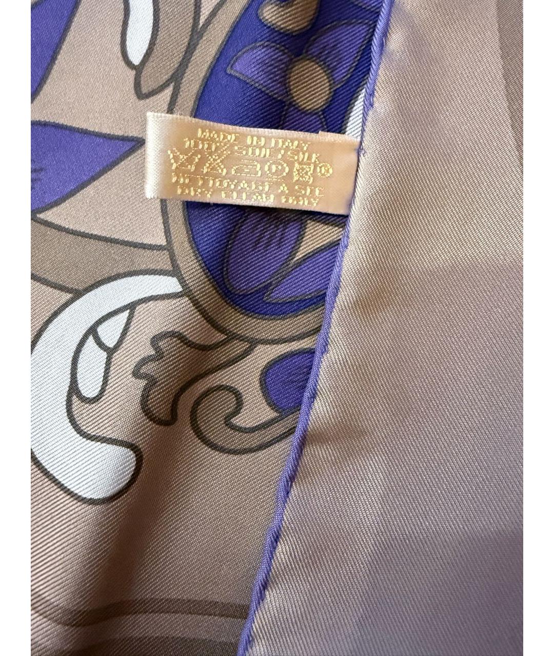 CARTIER Бежевый шелковый платок, фото 2