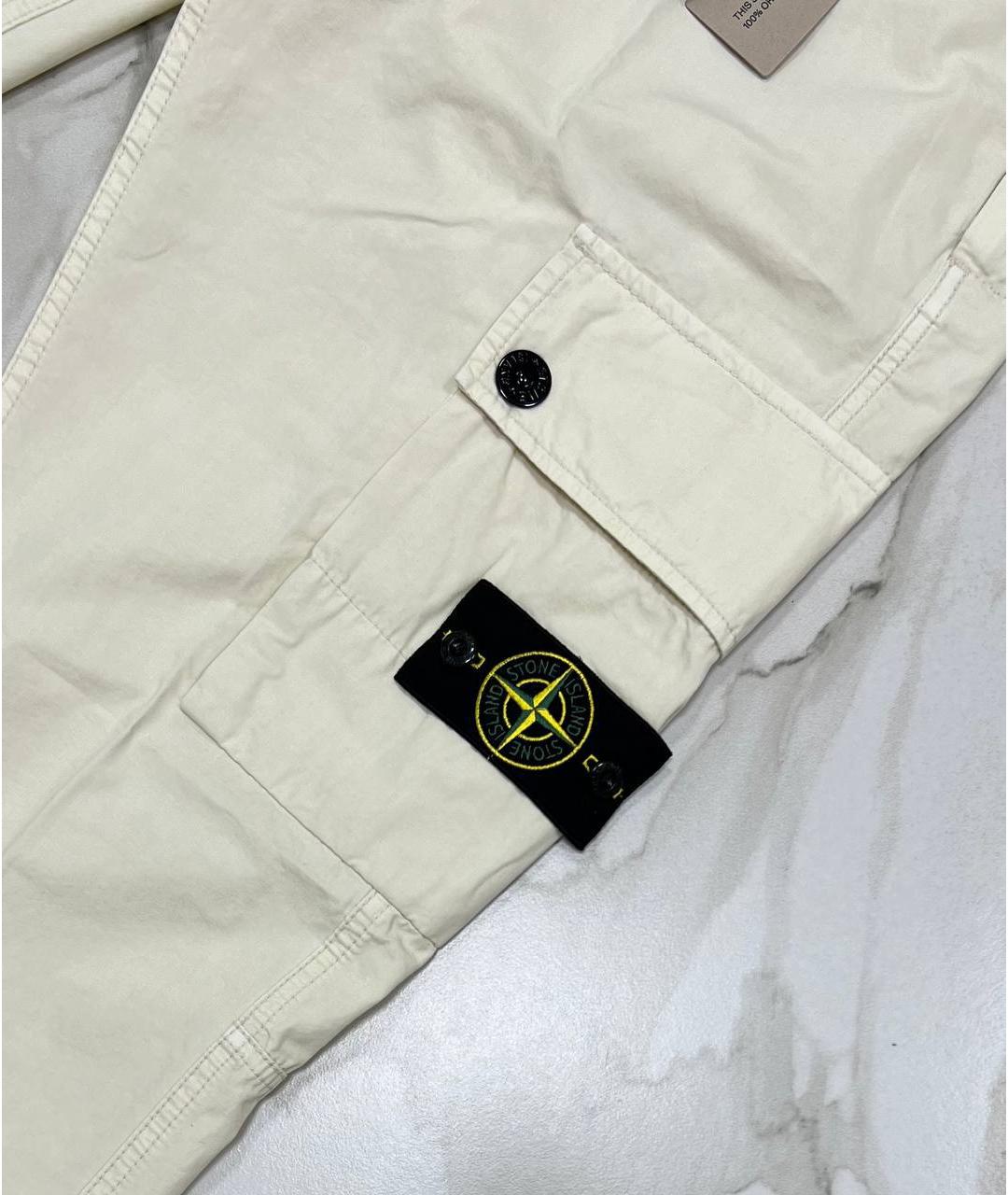 STONE ISLAND Бежевые повседневные брюки, фото 3