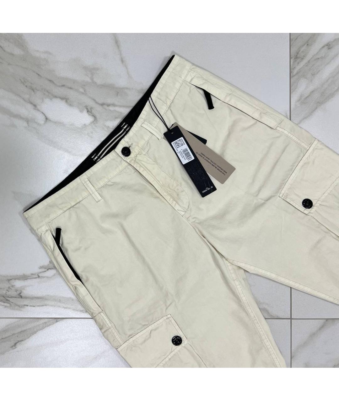 STONE ISLAND Бежевые повседневные брюки, фото 2